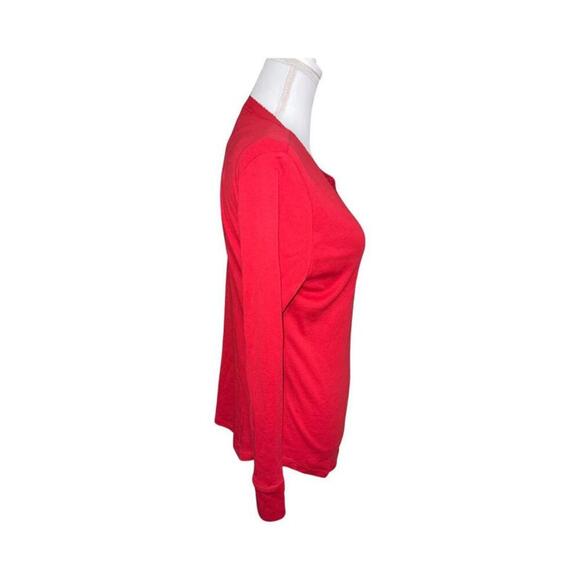 Lauren Ralph Lauren Women's Red Button Up Sleep Night Shirt size Large. New - Picture 2 of 3